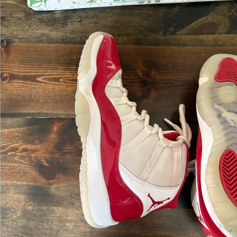 Jordan 1 Cherry Red- Kids Red and White Sneakers - Picture 5 of 9
